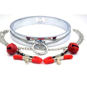 Lootee AM-SM124 Amazon Best Women Nipple Stimulation Clamp Bdsm <strong>Anal</strong> Neck Collar Erotic Bondage Sex Toys Belt <strong>Chain</strong> - Product Image 6