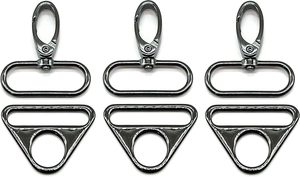 Crochets pivotants avec anneau en D, boucles coulissantes pour la fabrication de sangles de sacs à main, clips pivotants pour lanières, fermoirs mousquetons - Product Image 6