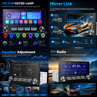 Autoradio Podofo 1 Din 6,86 pouces avec écran tactile IPS, Carplay/Android Auto sans fil, FM, touches piano, lecteur MP5, assistance client 24h/24 et 7j/7