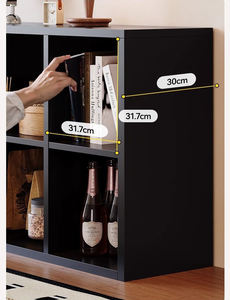 Estantería <span class=keywords><strong>de</strong></span> Almacenamiento <span class=keywords><strong>de</strong></span> 6 Cubos, Organizador <span class=keywords><strong>de</strong></span> Libros con Parte Trasera Abierta, Estantería, Estante <span class=keywords><strong>de</strong></span> Exhibición, Vertical u Horizontal, Fácil Montaje - Product Image 6