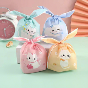 Sac d'emballage à cordon avec impression UV motif lapin de dessin animé mignon pour bonbons, snacks, biscuits, aliments, cadeaux décontractés - Product Image 3