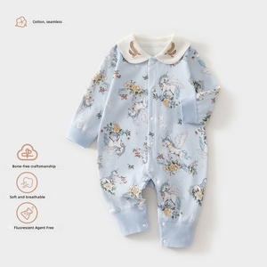 Tutine per Neonati, Stile Primaverile, Cotone Puro di Classe A, Abbigliamento per Gattonare per Bambini e Bambine, Vestiti per Neonati per Tutte le Stagioni - Product Image 2