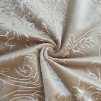 Tissu en velours italien gaufré 3D de style européen, 100 % polyester, tricoté, motif teint, pour textile de maison, ameublement et rideaux, 280 GSM
