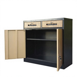 Best Quality 2-Drawer Swing Door Metal File Cabinet <b>Small</b> Half-Height with Adjustable Shelf Office Furniture Storage - Product Image 5