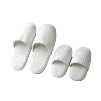 Chaussons d'hôtel personnalisés 5 étoiles blancs en tissu gaufré, lavables, antidérapants, pour spa, jetables, pour chambre d'hôtes, pour la maison et les voyages