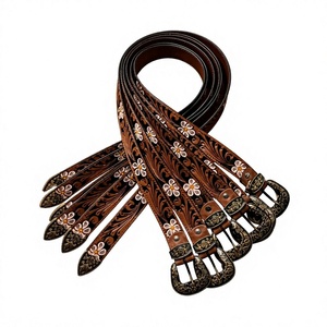 Ceintures en cuir véritable de buffle vintage, longueur personnalisée, boucle à ardillon, imperméables, durables, largeur 3,8 cm, pour homme - Product Image 1