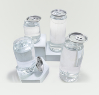 Bouteille Boisson en PET Transparente avec Capsule Aluminium à Ouverture Facile, 250ml 350ml 500ml 650ml
