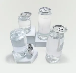 250ml 350ml 500ml 650ml Transparent Clear PET Beverage Can with Aluminum Easy Open Cap