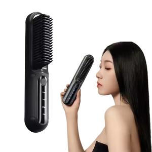 Brosse lissante pour cheveux portable professionnelle avec logo personnalisé, rechargeable par USB, sans fil, électrique - Product Image 6