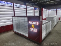 Vitrine d'affichage de compteur en verre de magasin électronique de magasin de téléphone portable pour des accessoires de téléphone conception intérieure de magasin de téléphone portable
