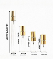 Tube de parfum en verre 5ml 10ml, flacon d'emballage, mini échantillon de parfum, vaporisateur, boîte cadeau, impression sérigraphique, revêtement UV, 2 pièces