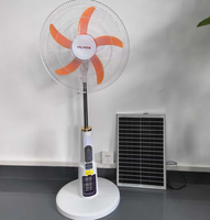 Ventilateurs solaires anti-moustiques 16/18 pouces, métal + plastique, moteur à courant continu 12V, lumières LED extérieures, ventilateur sur pied rechargeable, ventilateur de sol