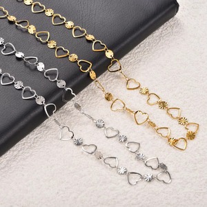 Collana a Catena in Acciaio Inossidabile a Forma di Cuore, Colore Argento/Oro, Non Sbiadisce, Gioiello Artigianale in Metallo per Vacanze Estive e Spiaggia - Product Image 3
