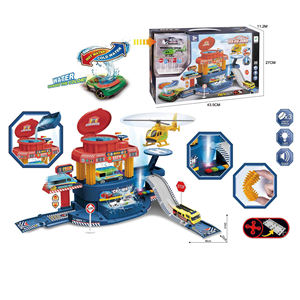 Station de lavage de voiture multifonctionnelle pour enfants avec lumière et musique, jouets de véhicules et camions - Product Image 5