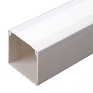 60*60mm/2.36"W*2.36"H 3.0mm Thickness Square <strong>Cable</strong> Trunking <strong>Cable</strong> Cord <strong>Hider</strong> UL94 V-0 PVC Cuttable Paintable - Product Image 4