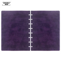 Accroche de disques en cuir Pu, couleur personnalisée A5/A4, amovible, pour planificateur Notebook, couverture souple