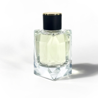 Flacon en verre cosmétique de luxe au design unique, flacon vaporisateur d'huile essentielle, 100 ml, transparent, vide, flacon de parfum en verre