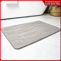 Tapis de sol en terre de diatomée en gros, tapis antidérapant à absorption rapide pour salle de bain et entrée