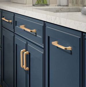WEKIS Zinc <b>Gold</b> Modern Bedroom Kitchen <b>Cabinet</b> Handles & Dresser <b>Knobs</b> T-Bar Pulls for Wardrobe and Drawers - Product Image 3