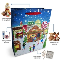 Sacs en papier de Noël personnalisés en gros CS44 avec poignée sac en papier de qualité supérieure