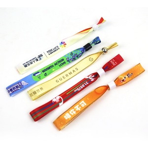 Bracelets personnalisés en gros à bas prix, imprimés par sublimation, bracelets en tissu élastique pour festivals avec logo personnalisé - Product Image 1