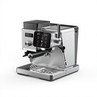 Machine à expresso professionnelle portable électrique 20 bars, semi-automatique, avec moulin à café intégré, pour cappuccino et expresso