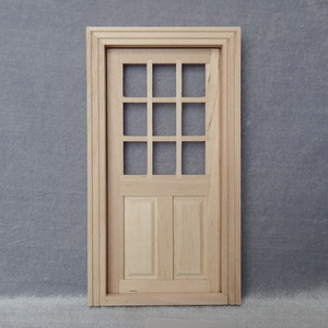 <span class=keywords><strong>Maison</strong></span> miniature en <span class=keywords><strong>bois</strong></span> de style européen pour chambre d'enfant, modèle de porte rectangulaire à peindre soi-même - Product Image 6