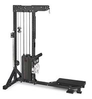Dinuo Commercial Lat Pulldown & Seated Row Combo - Machine à câble en acier robuste avec siège et repose-jambes réglables