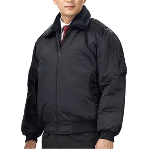 उच्च गुणवत्ता सर्दियों ओवरकोट संक्षिप्त प्रकाश काम कपड़े कार्यकर्ता कोट अनुकूलित काले सर्दियों गार्ड सुरक्षा वर्दी