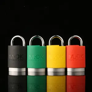 MOK W203กุญแจล็อคพลาสติกความปลอดภัยสูงซีลวงกลมสามกุญแจการจัดการทองเหลือง