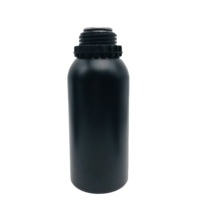 Bouteille en aluminium en promotion 250 ml 500 ml 1 L 1 L Bouteille vide en aluminium noir mat pour huiles essentielles avec couvercle inviolable