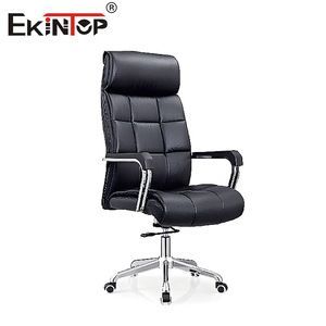   Silla de Oficina de Cuero Marrón Oscuro, Altura Fija, con Reposabrazos, para Uso en Oficina - Product Image 3