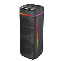 Haut-parleur intelligent double de 12 pouces haute puissance, caisson de basses stéréo portable multifonctionnel, compatible karaoké pour la maison et les fêtes en extérieur