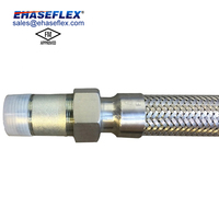 Tuyau flexible tressé en acier inoxydable homologué FM pour sprinkler, soufflet métallique, 200 psi, 225°F