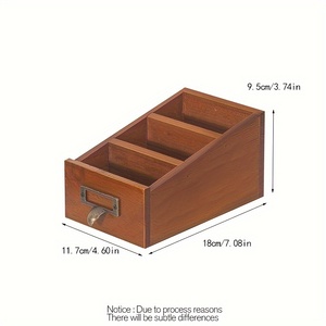 Organizador de Escritorio de Madera con Múltiples Niveles, Caja de Almacenamiento para Maquillaje y Artículos Diversos - Product Image 6