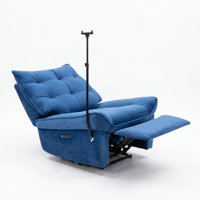Fauteuil inclinable électrique, fauteuil inclinable en tissu pivotant à 360 degrés avec support pour téléphone, fauteuil de salon individuel pour home cinéma