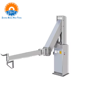 Système de déchargement de camions avec bras de chargement de carcasses pour abattoirs, pour porcs et moutons, avec roulements de moteur principaux, pour machines de traitement d'abattoir - Product Image 1