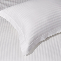 Ensemble de Draps Hôteliers de Luxe en Coton à Rayures 3cm, Parure de Lit 4 Pièces, Housse de Couette en Coton en Gros et Draps de Lit Taille King