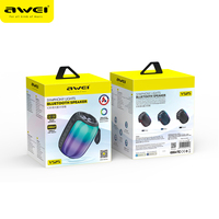 Altavoz Inalámbrico Portátil Awei Y525 para Exteriores con Subwoofer de Bajos Potentes Originales e Iluminación LED RGB, Nuevo