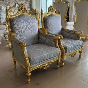 Chaise de trône moderne en bois massif durable pour hôtels commerciaux, avec revêtement en tissu pour salles à manger - Product Image 2