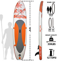 Tabla de Paddle Surf Inflable Ecológica y Portátil de 10'6'' con Tecnología Drop Stitch, Todo Terreno, 3 Aletas, Juego Completo Listo para Usar