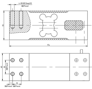 Bahan aluminium sel muatan tunggal <span class=keywords><strong>Output</strong></span> <span class=keywords><strong>Digital</strong></span> dudukan sekrup bersertifikasi CE kapasitas 300kg/500kg untuk <span class=keywords><strong>Sensor</strong></span> kekuatan Platform - Product Image 6