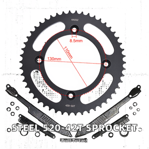 ASDL Nouvelle Roue Dentée Arrière 520-42T en Acier Carburé pour Moto <span class=keywords><strong>Kawasaki</strong></span> GPZ250 Z250 EX300 Z300 ZR400 ER-5 ER500 <span class=keywords><strong>GPZ500</strong></span> Garantie 6 Mois - Product Image 2