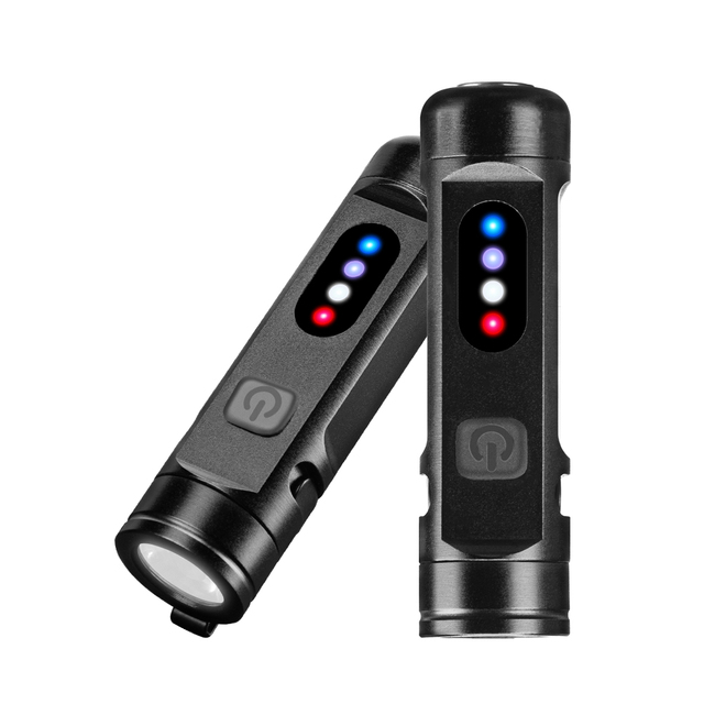 WOSEN Red White Blue Cob Side Light Magnetic Tail Cap Clip Mini USB Rechargeable IP65 Waterproof High Lumen LED Camping