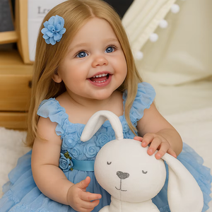 Realistische Silikon Reborn Babypuppe, <span class=keywords><strong>22</strong></span> Zoll, Amerikanisches Kleinkind-Mädchen, Vollsilikon-Neugeborenes - Product Image 1