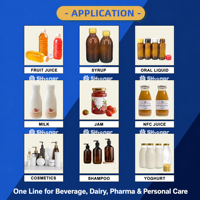 Mesin Pengisian Cairan Otomatis Presisi Tinggi Lini Penutupan Botol Jus Hot Fill