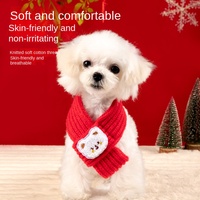 Mignon cache-saliveur d'hiver pour animaux de compagnie, doux et respectueux de la peau, écharpe de cou pour Noël et le Nouvel An, accessoires de fête pour chiens et chats, vente en gros en stock