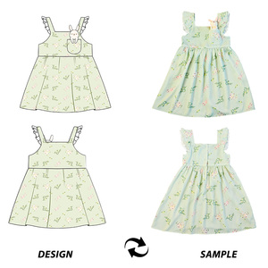 Đầm mùa hè họa tiết hoa ca rô phong cách thường ngày năm <span class=keywords><strong>2025</strong></span>, bộ đồ mẹ và con gái, thiết kế tùy chỉnh, trang phục gia đình đồng điệu - Product Image 2