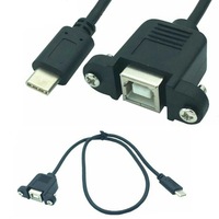 Estándar 0,5 M USB Micro 5Pin a BF Impresora Cable de extensión USB 2,0 Conector PVC Datos USB B Cable