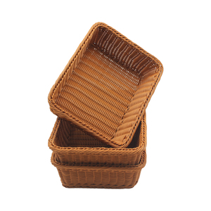 Cesto di plastica in Rattan tessuto a mano cesto di plastica <span class=keywords><strong>moderno</strong></span> per la casa e snack di frutta - Product Image 4